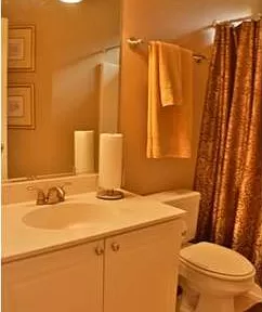 Photo of one of the spare bathrooms adjoining a bedroom in the house for sale by owner in North Charleston, South Carolina, 29420.