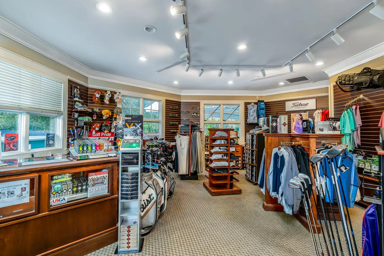 Photo of Coosaw Creek Country Club's golf shop and products for sale to Tim Harrelson who has a house for sale by owner in North Charleston, SC.