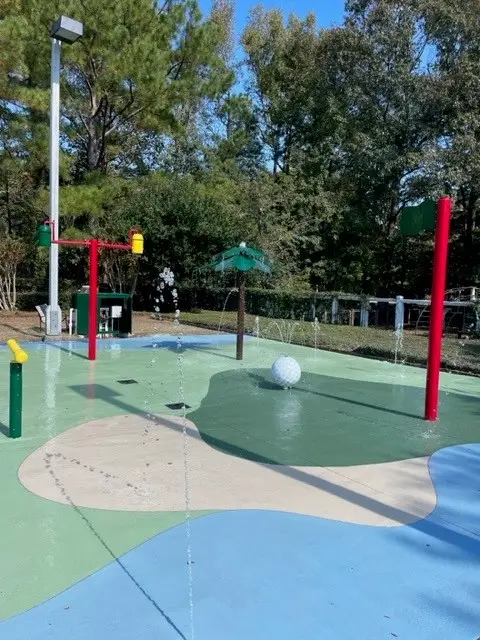 Photo of children's play area at the playground within Coosaw Creek Country Club located in North Charleston, SC to feature a FSBO listing by Tim Harrelson who has a house for sale by owner.
